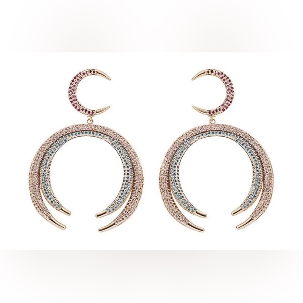 Eye Candy LA Luxe Collection Fun and Colorful CZ Crystal Drop Earrings